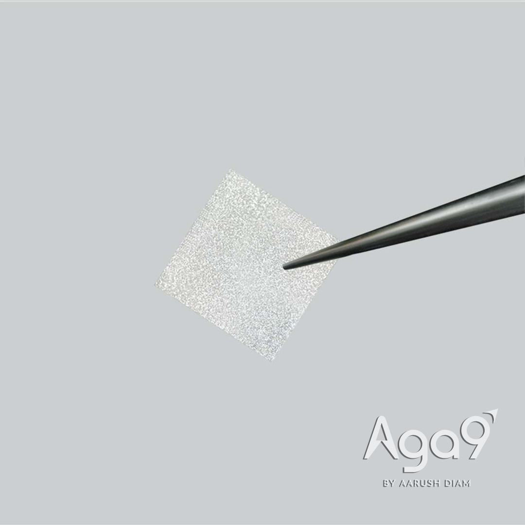 Polycrystalline 3mmx3mm Square Diamond Plate, 0.3mm Thickness