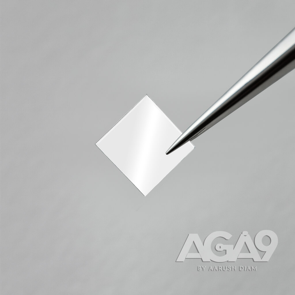 Single Crystal (100) Oriented; Both Side Polished; 10mmx10mm, 0.4mm thickness