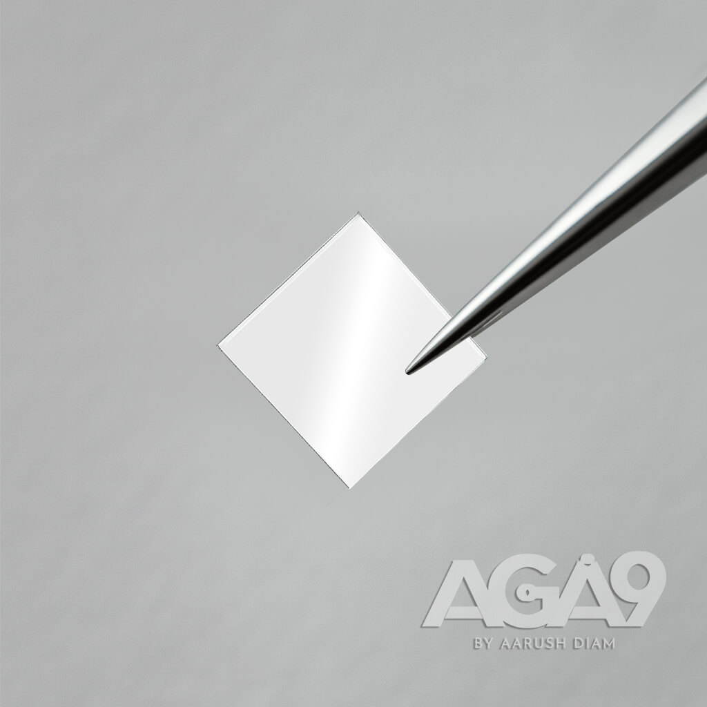 Single Crystal (100) Oriented; Both Side Polished; 12mmx12mm, 0.4mm thickness